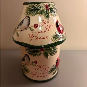 Yankee Candle VTG Festive Ceramic Candle Holder and Shade